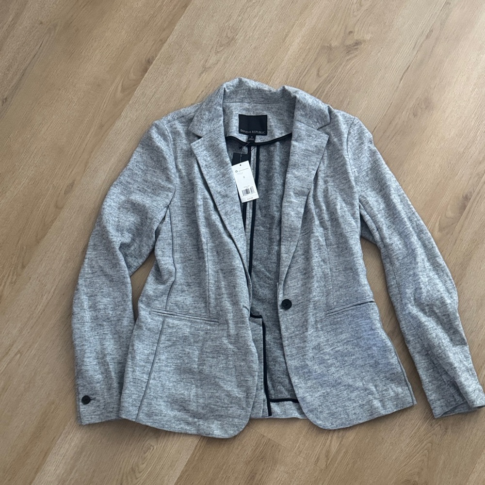 Banana Republic Heather Gray Women's Suit Jacket
